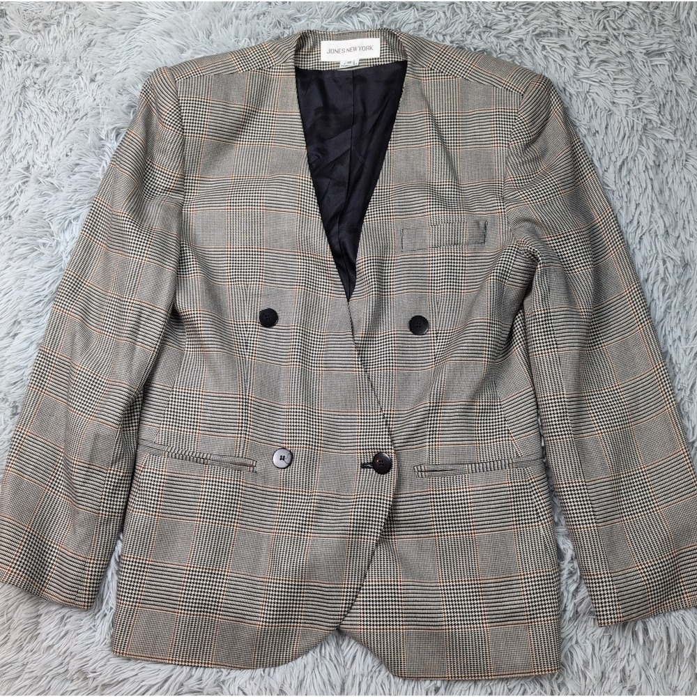 Vintage Jones New York Jacket Womens 12 Blazer Suit Coat Preppy Career Comfort